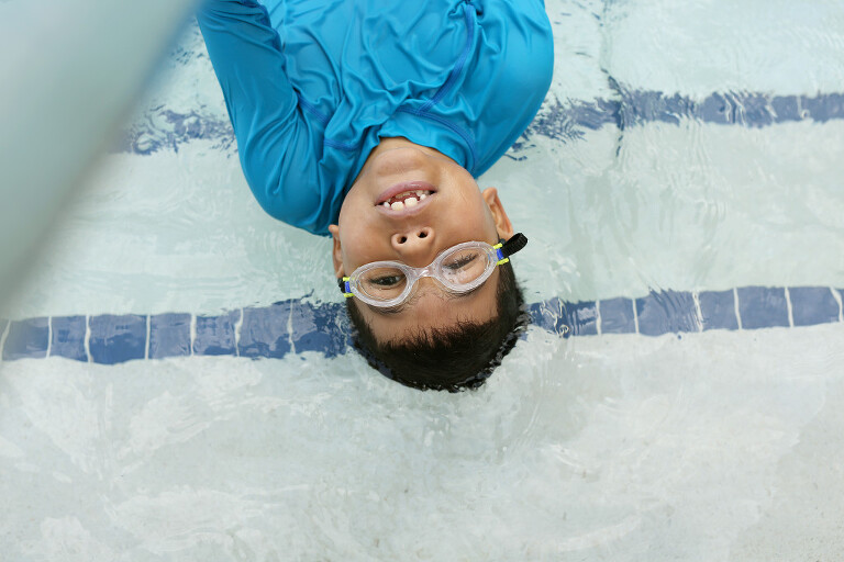 little boy swim goggles